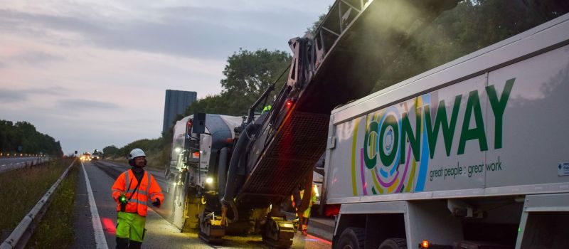 FM Conway on a highway