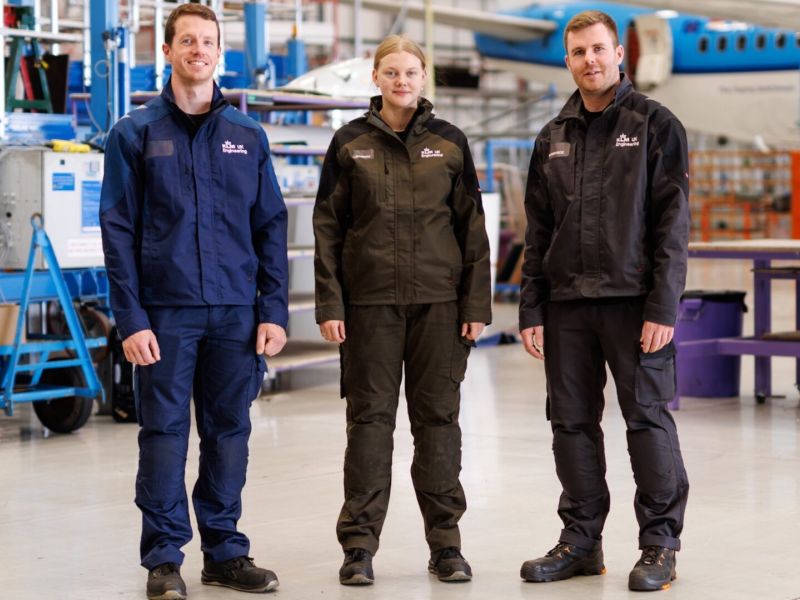 Engineering staff at KLM UK Engineering