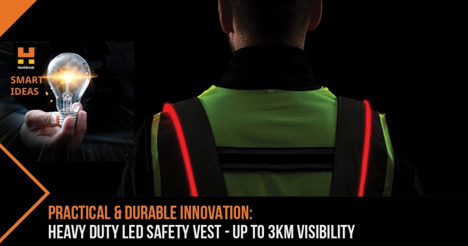 Back of LED vest in night conditions