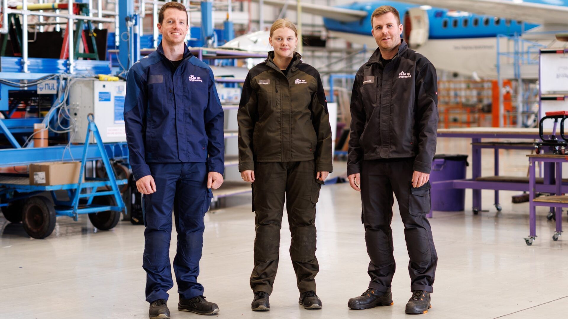 Engineering staff at KLM UK Engineering
