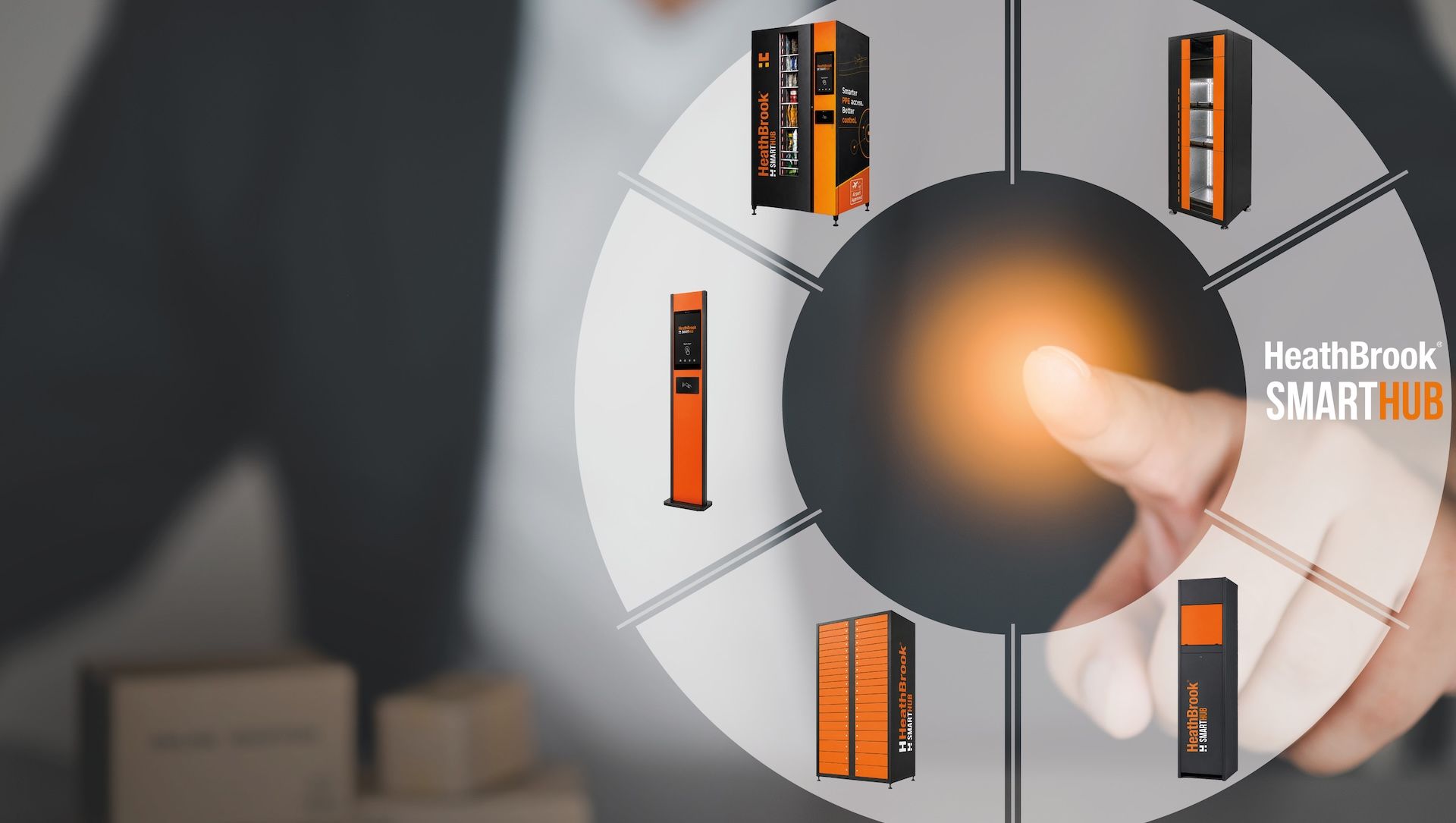 Showing control of different machines in the vending system