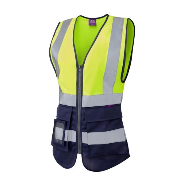 Ladies Executive Zip Hi-Vis Waistcoat