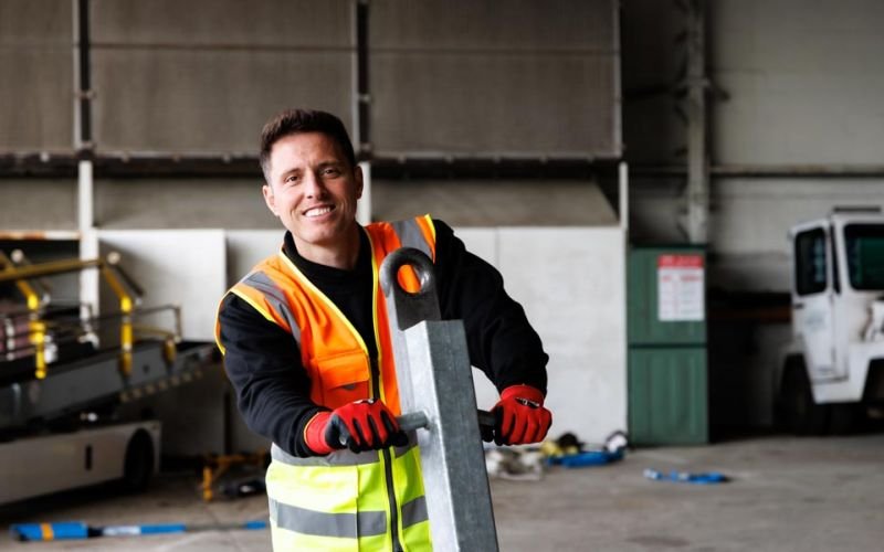 Airport Engineer working in hanger