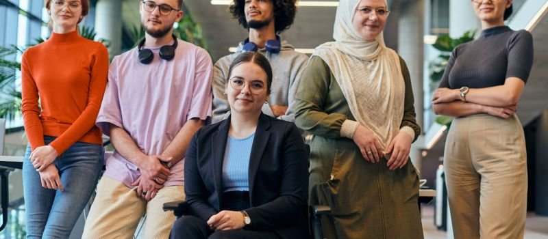 Lady with hijab and lady in wheelchair