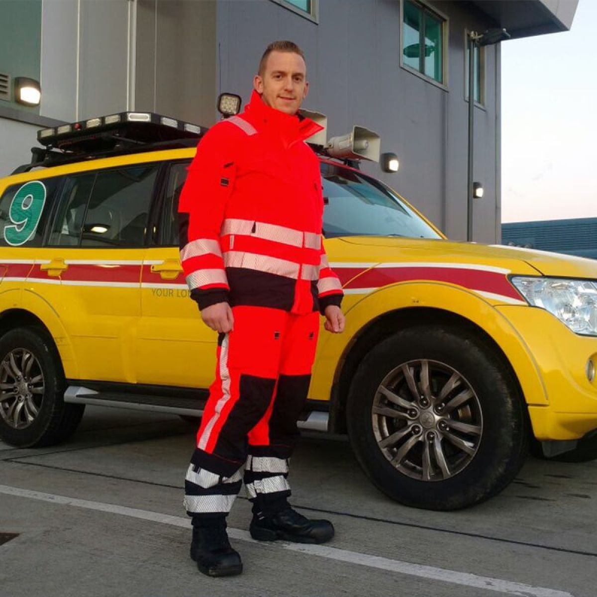 Gatwick airside employees in their specialist hi vis uniform