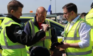 Our staff at an airport workwear day