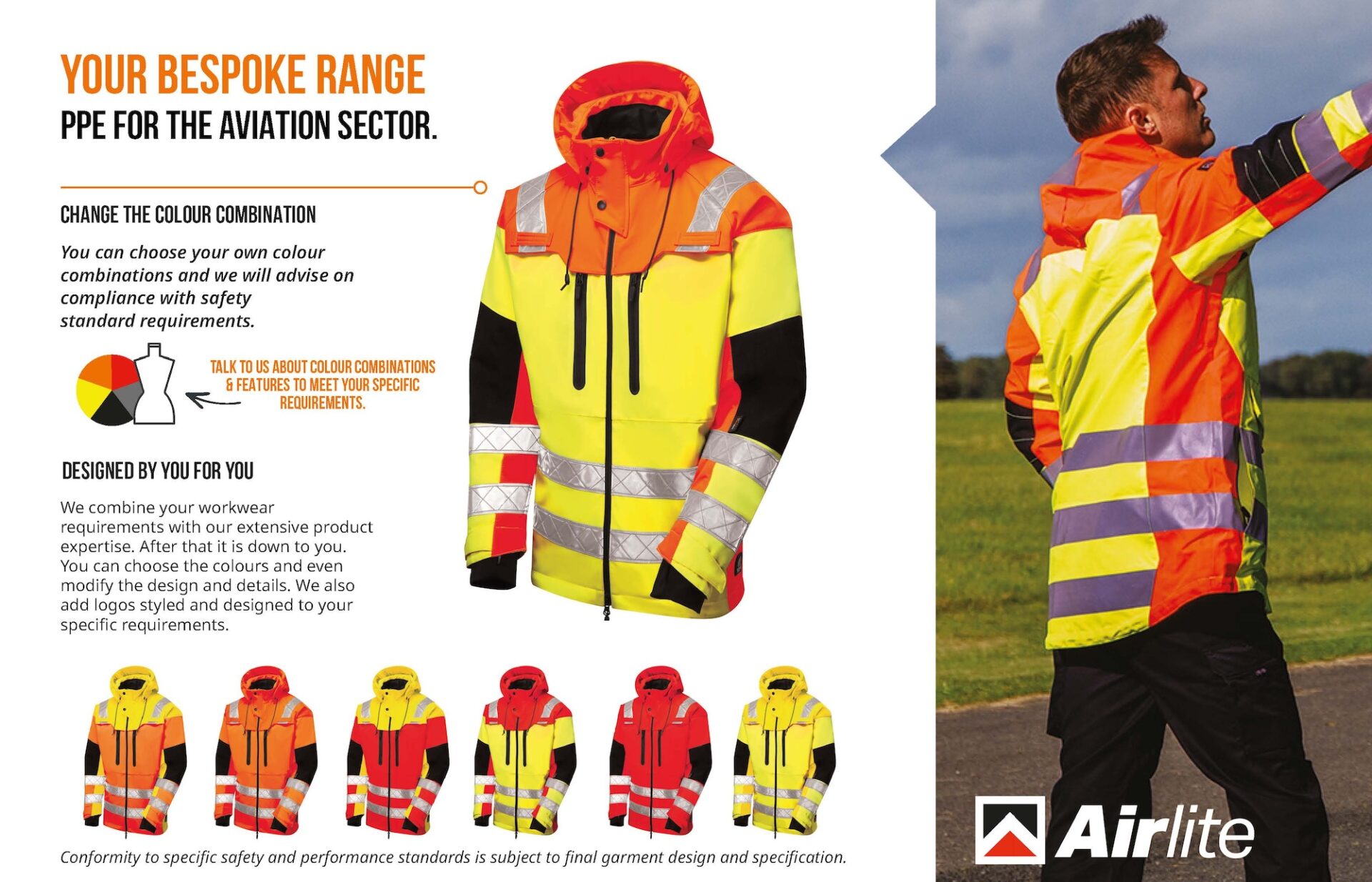 Showing options to design the Airlite All Weather jacket