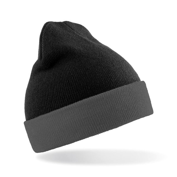 Recycled Black Compass Beanie - Image 2