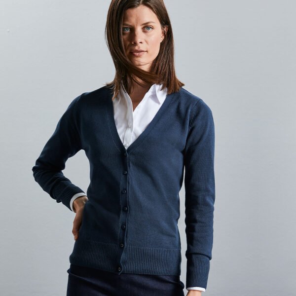 Ladies V- Neck Knitted Cardigan